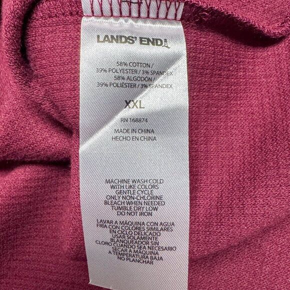 Lands End Turtleneck Sweater Mens XXL Red Outdoor Preppy Office Casual Winter - Picture 8 of 11